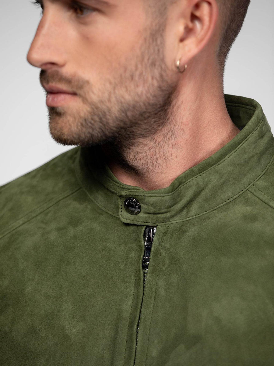 Daytona73 Delf Goat Suede Jacket — Cognac / Curds / Kelp / Tobacco-DAYTONA73-Industrie