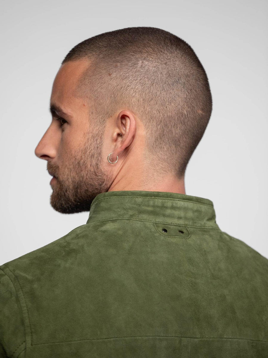 Daytona73 Delf Goat Suede Jacket — Cognac / Curds / Kelp / Tobacco-DAYTONA73-Industrie