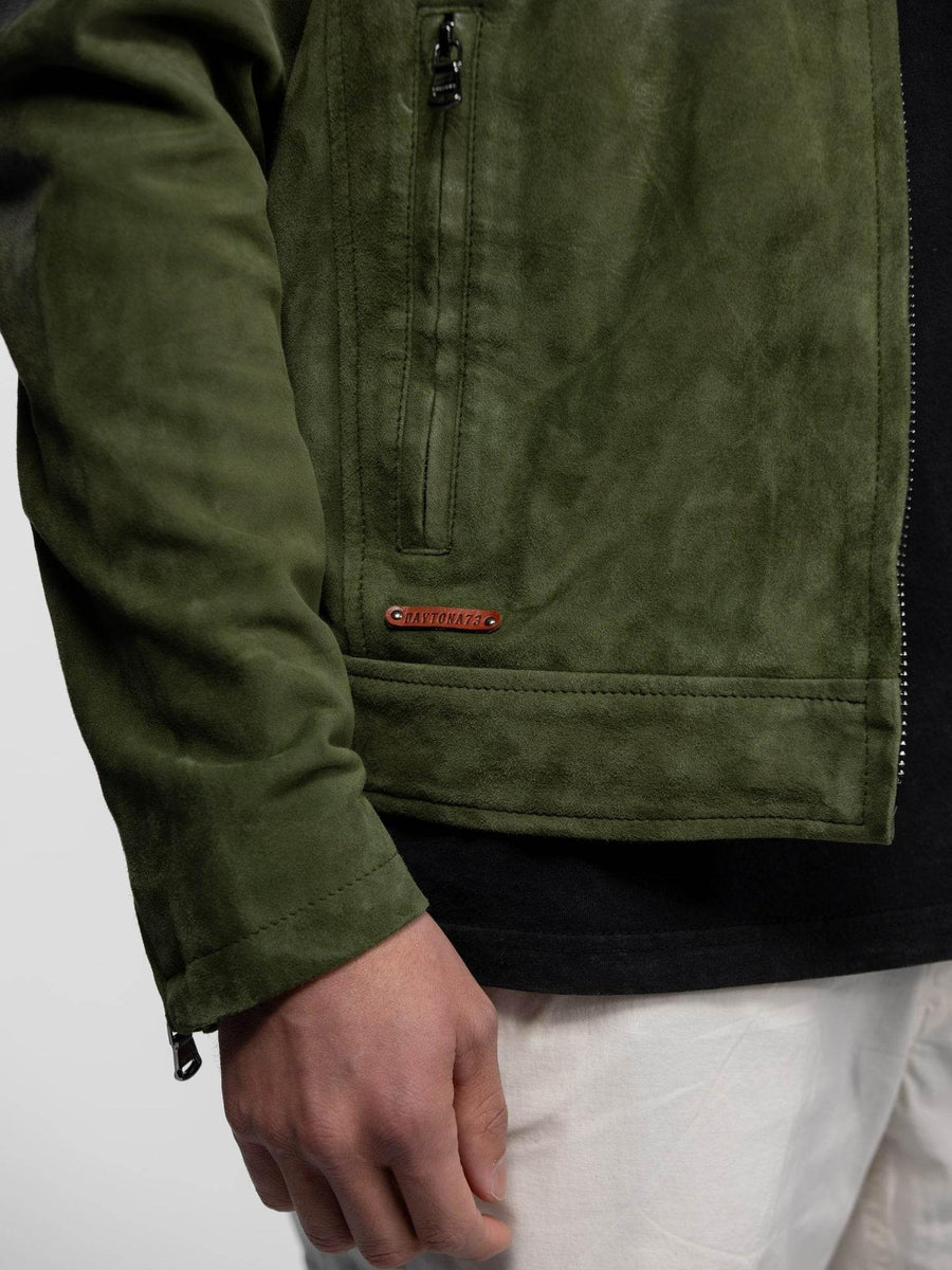 Daytona73 Delf Goat Suede Jacket — Cognac / Curds / Kelp / Tobacco-DAYTONA73-Industrie