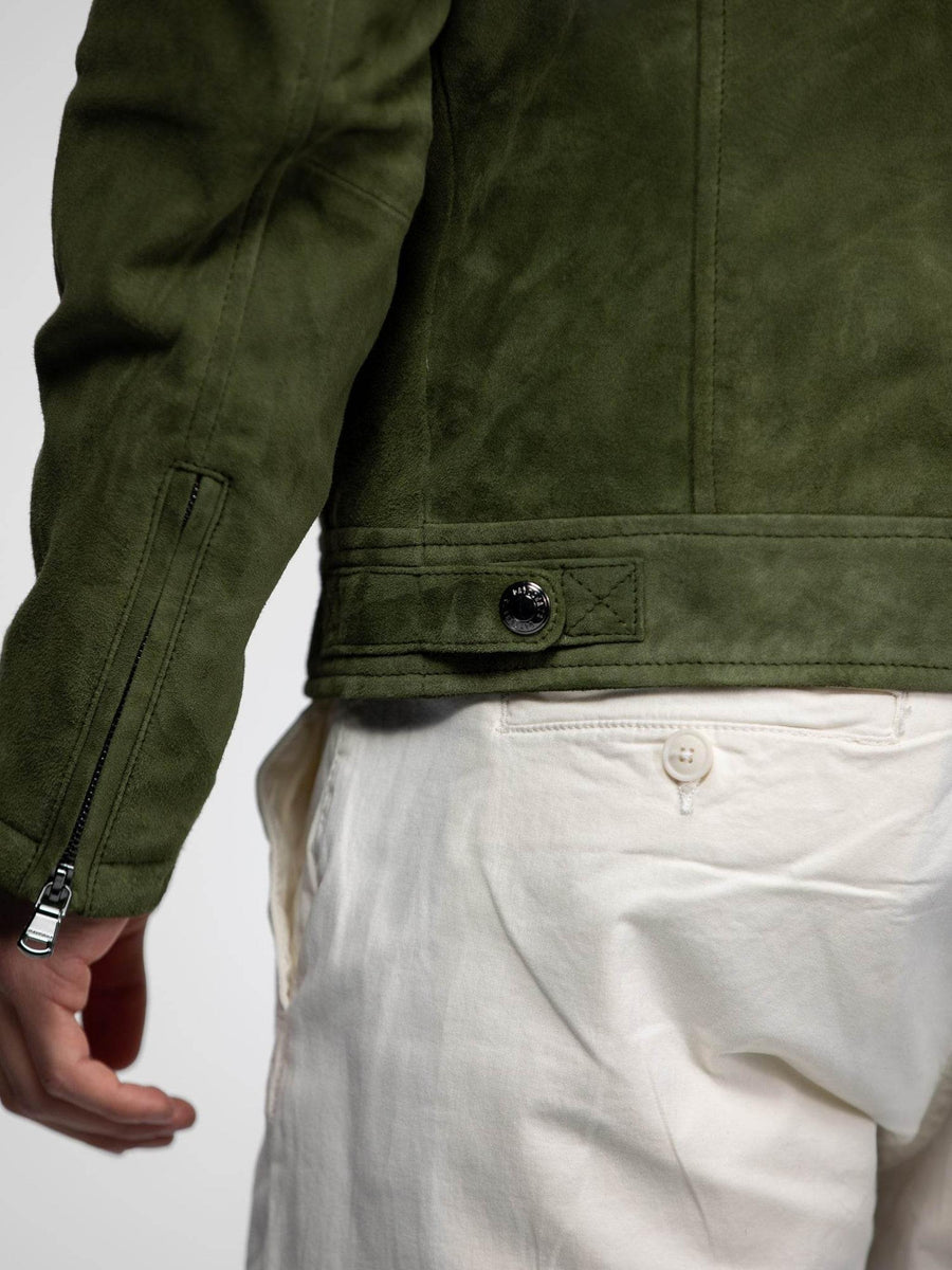 Daytona73 Delf Goat Suede Jacket — Cognac / Curds / Kelp / Tobacco-DAYTONA73-Industrie