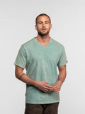 Daytona73 Donell V Combed Cotton T-Shirt — Gold Yellow / Jade-DAYTONA73-Industrie