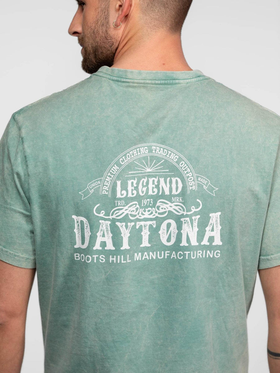 Daytona73 Donell V Combed Cotton T-Shirt — Gold Yellow / Jade-DAYTONA73-Industrie