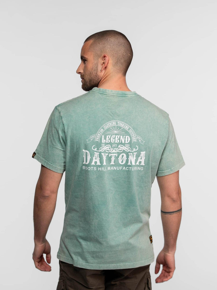 Daytona73 Donell V Combed Cotton T-Shirt — Gold Yellow / Jade-DAYTONA73-Industrie