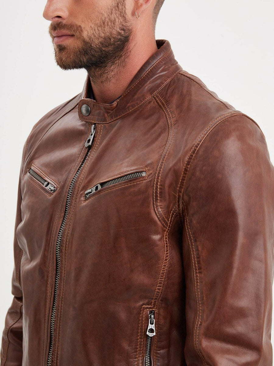 Daytona73 Dustin Sheep Tiger Jacket — Bison / Black-DAYTONA73-Industrie