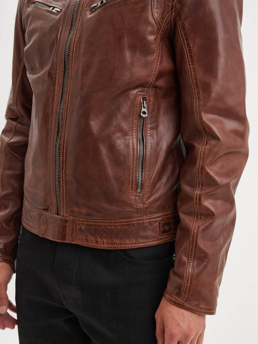 Daytona73 Dustin Sheep Tiger Jacket — Bison / Black-DAYTONA73-Industrie