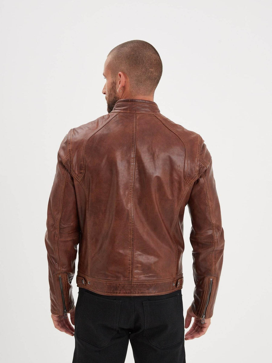 Daytona73 Dustin Sheep Tiger Jacket — Bison / Black-DAYTONA73-Industrie