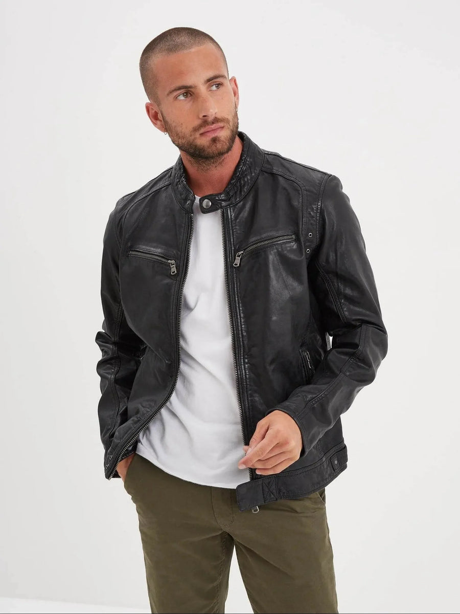 Daytona73 Dustin Sheep Tiger Jacket — Bison / Black-DAYTONA73-Industrie