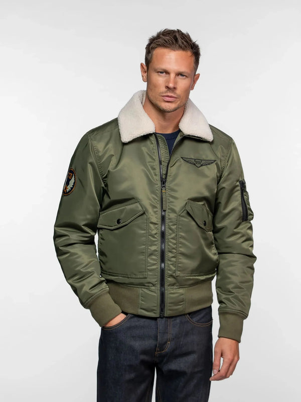 Daytona73 Veste Hanford — Khaki Green / Navy