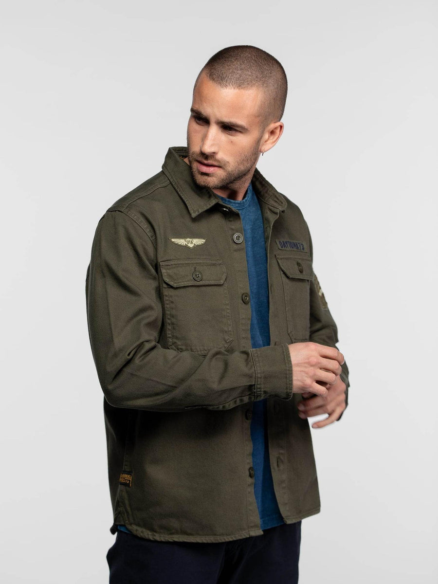 Daytona73 Jeffbull Bull Denim Jacket — Light Khaki-DAYTONA73-Industrie