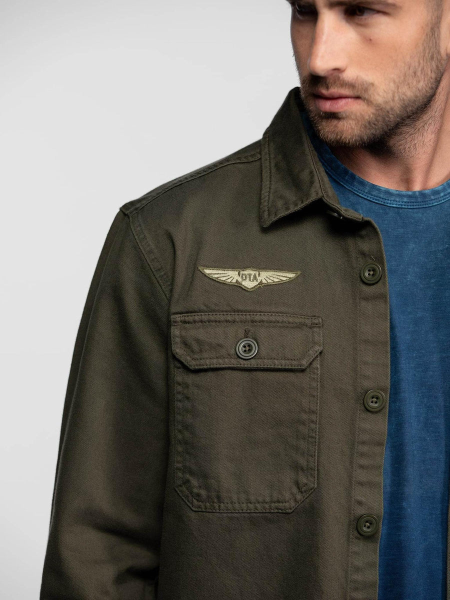 Daytona73 Jeffbull Bull Denim Jacket — Light Khaki-DAYTONA73-Industrie