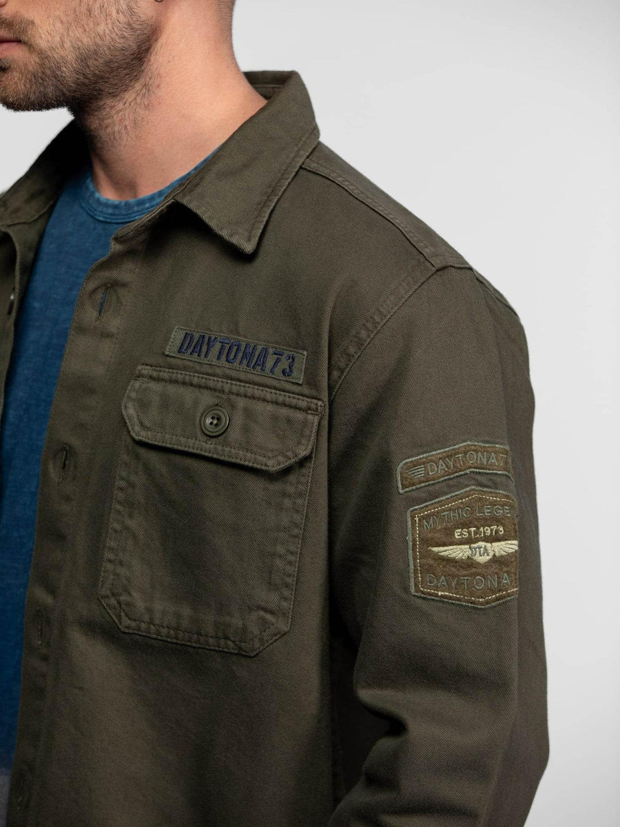 Daytona73 Jeffbull Bull Denim Jacket — Light Khaki-DAYTONA73-Industrie