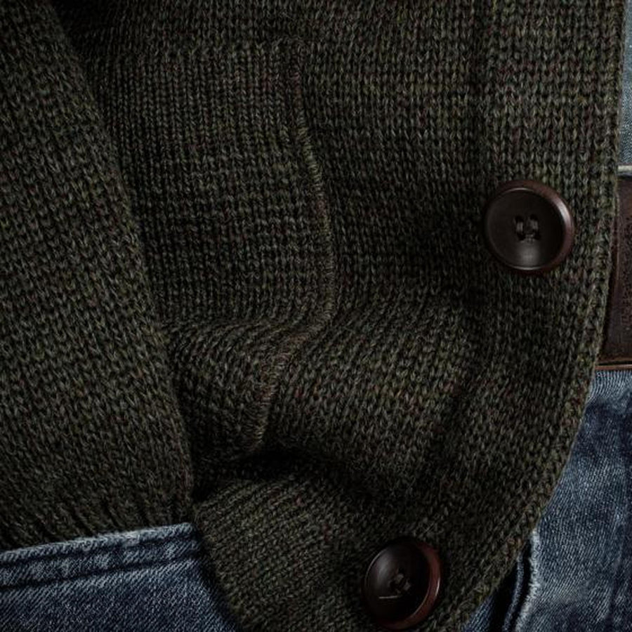 Fleurs de Bagne Cardigan L'Enfant du Malheur — Kaki Homme-FLEURS DE BAGNE-Industrie