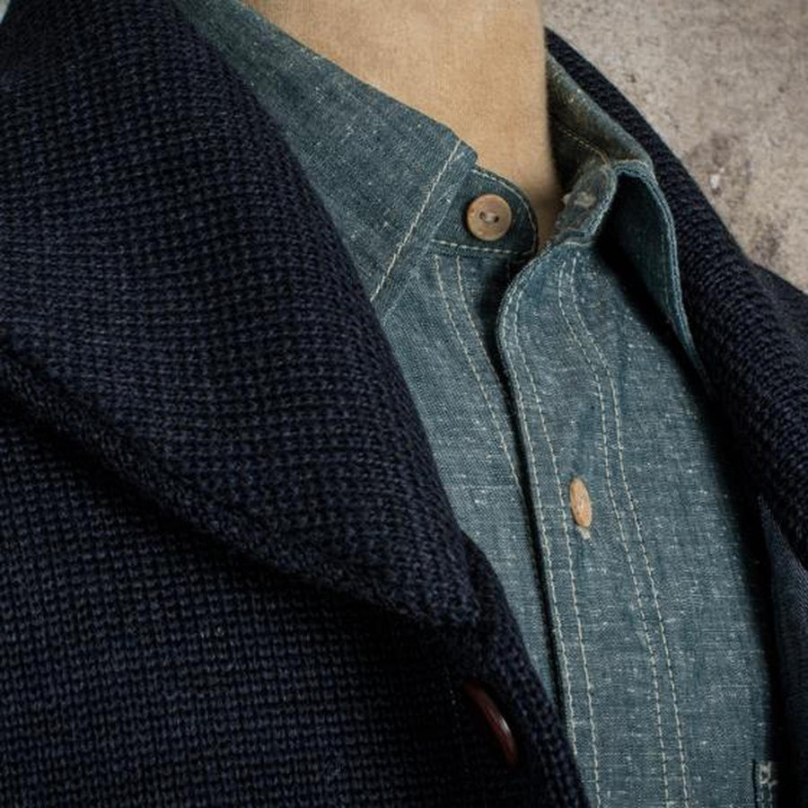 Fleurs de Bagne Cardigan L'Enfant du Malheur — Navy Homme-FLEURS DE BAGNE-Industrie