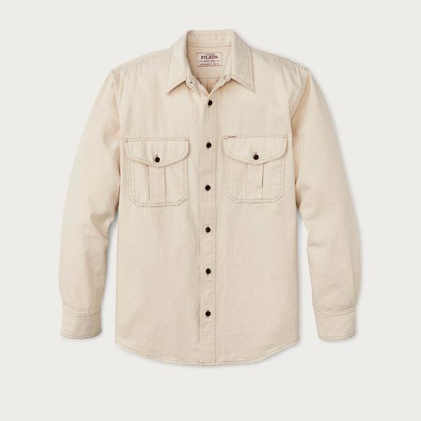 Filson Chemise Natural Twill Guide Shirt — Natural Seed