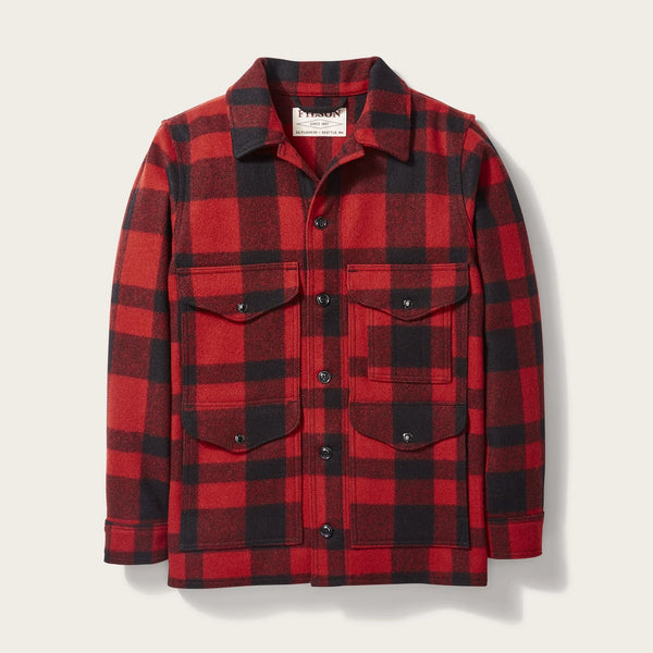 Filson Veste Mackinaw Cruiser — Red/Black Plaid
