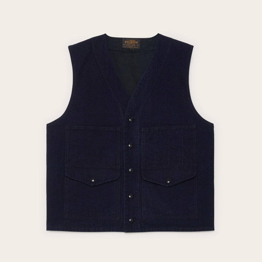 Filson Gilet Dry Tin Indigo Vest — Indigo