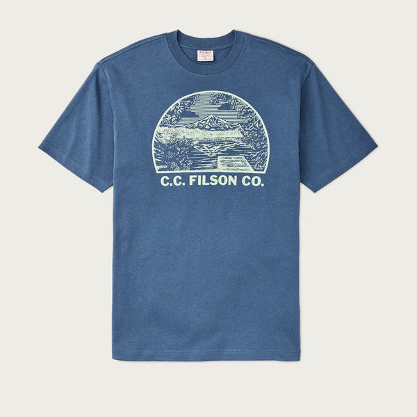Filson T-shirt SS Frontier Graphic — Light Blue / Mountain Lake