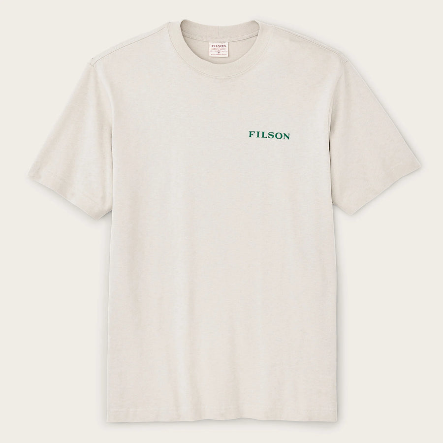 Filson T-shirt SS Frontier Logo — Cliff Gray / Scenic Mark