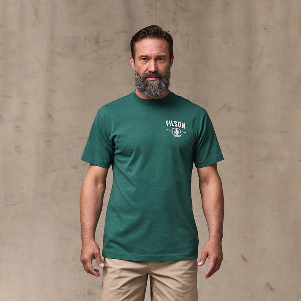 Filson T-shirt SS Forestry Graphic — Mallard Green