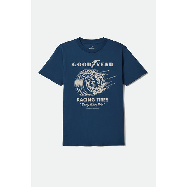 Brixton Goodyear Cheater Slick T-Shirt — Navy