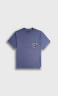 Iron and Resin T-shirt Custom Garage Pocket Tee — Sky Blue