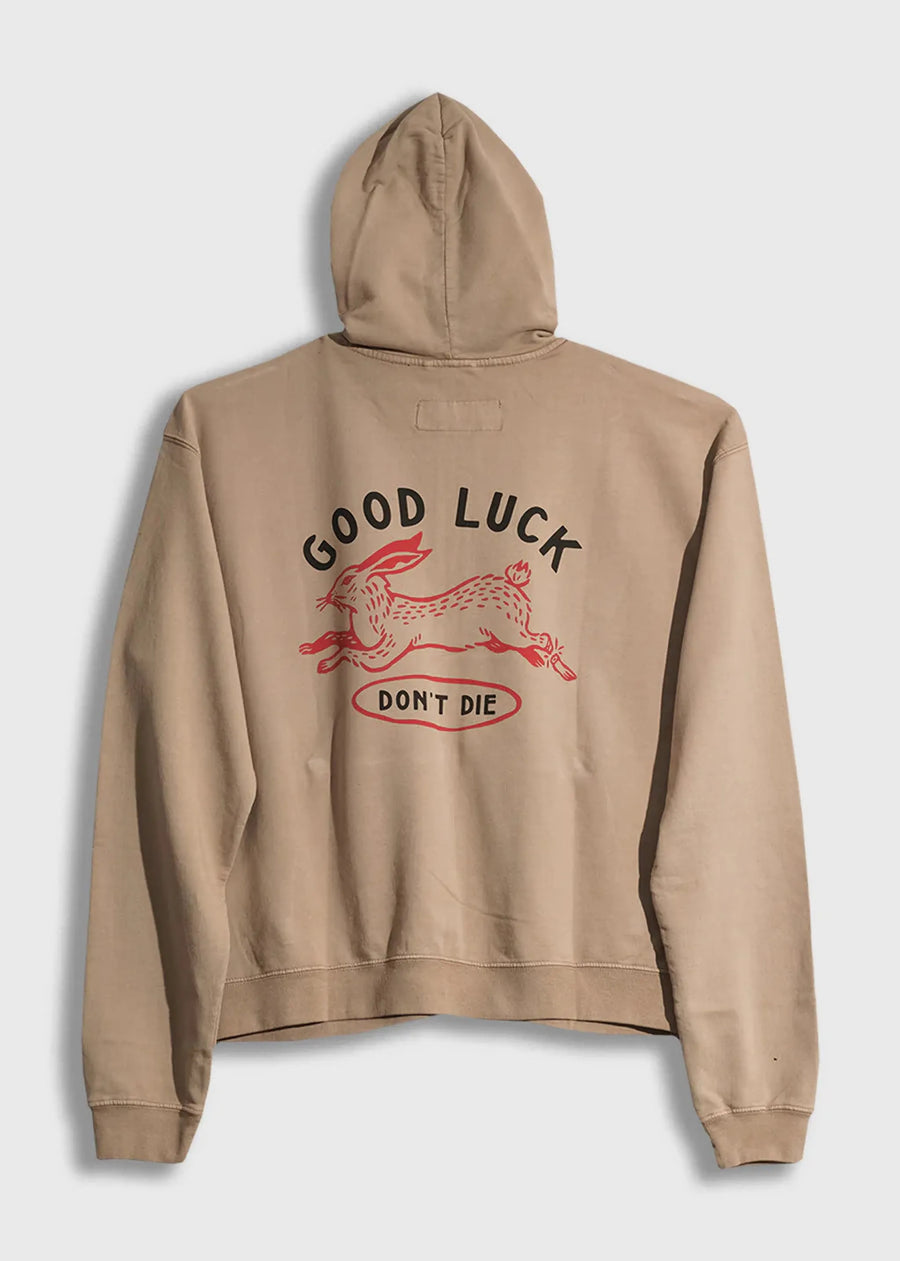 Iron and Resin Good Luck Zip Hoodie — Black / Tan Homme-IRON & RESIN-Industrie
