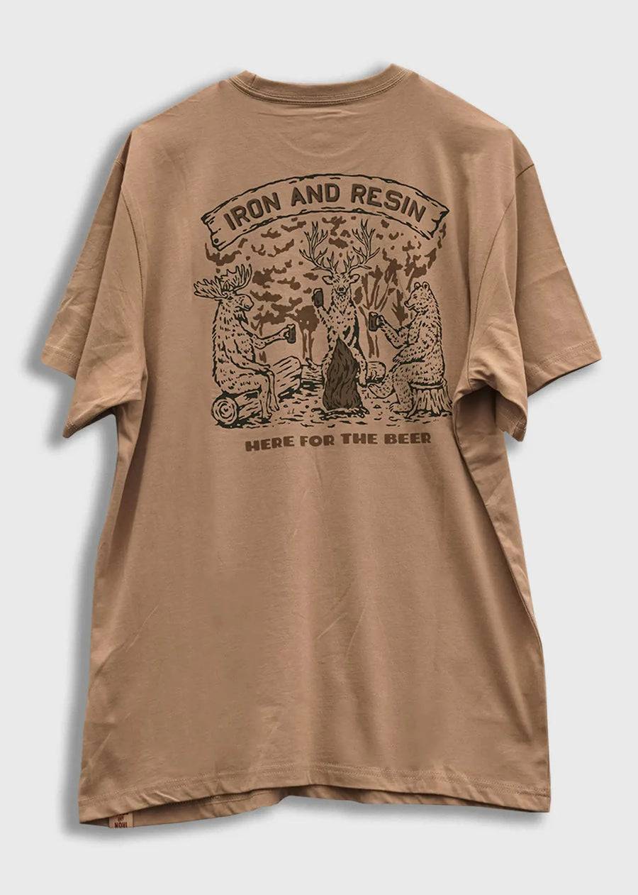 Iron and Resin Here for the Beer Tee — Tan Homme-IRON AND RESIN-Industrie
