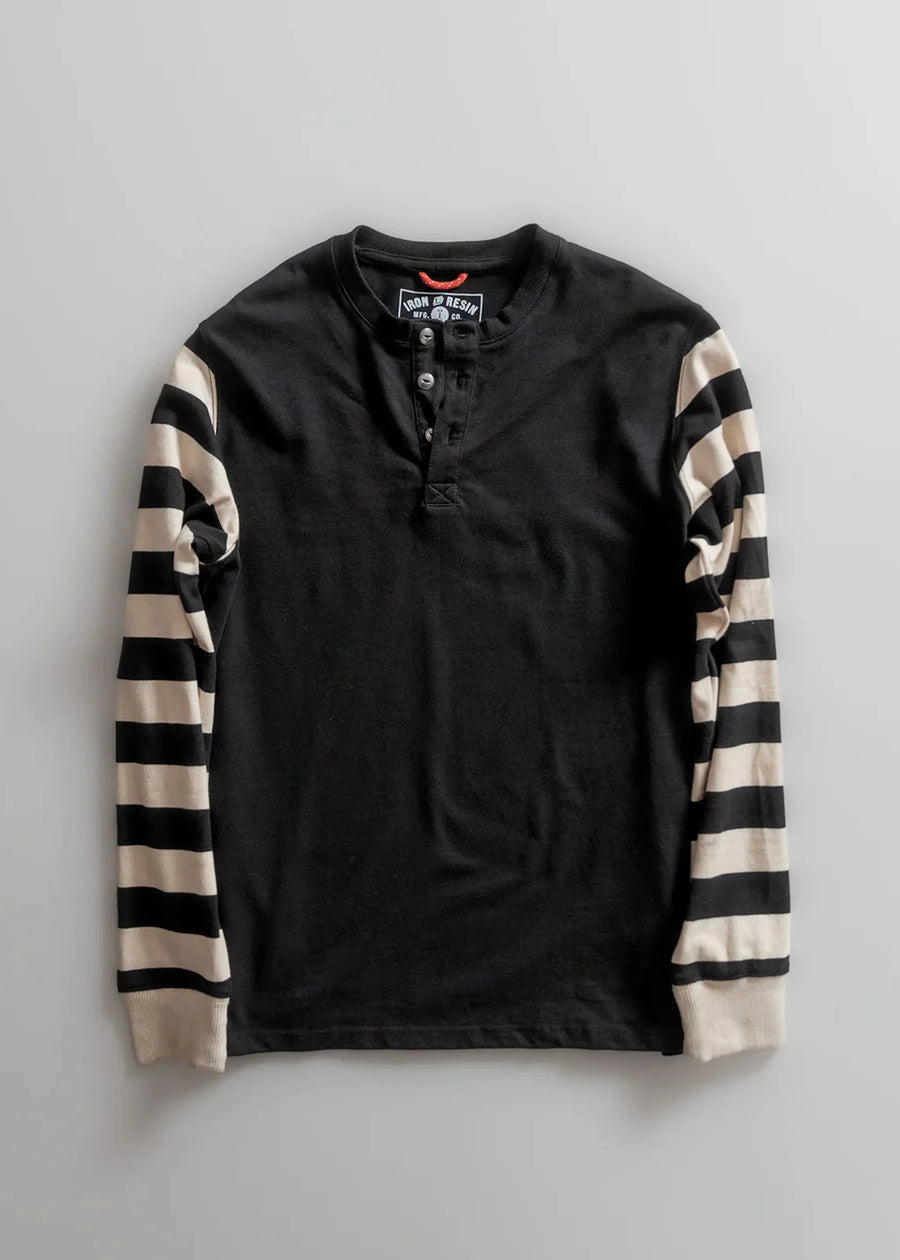 Iron and Resin Motor Henley — Natural / Black-IRON AND RESIN-Industrie