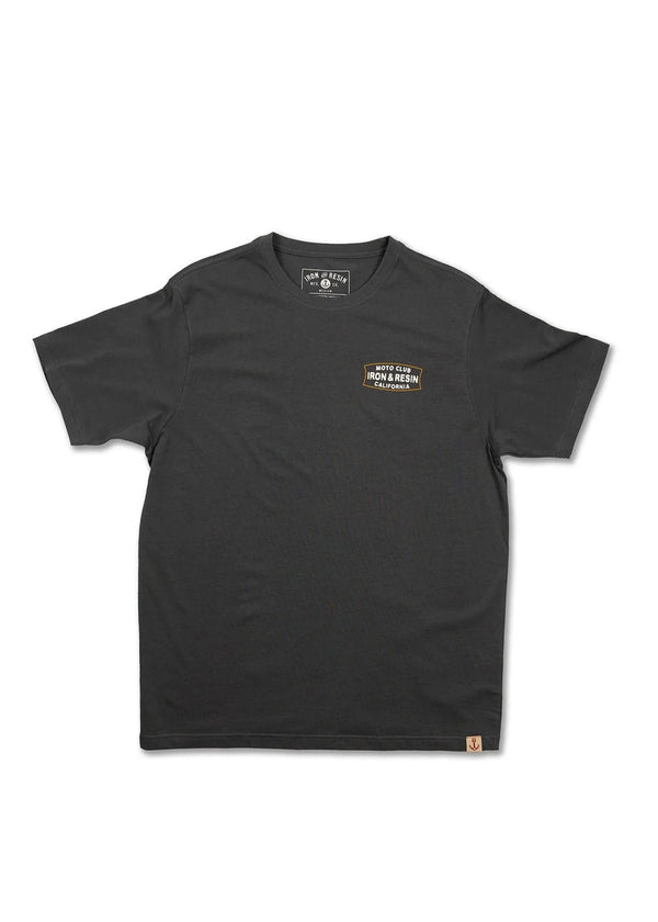 Iron and Resin T-shirt Moto Club Tee — Dark Slate