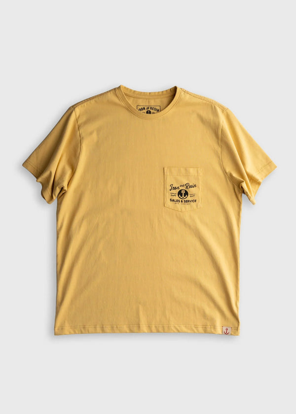 Iron and Resin T-shirt Old Cowboy Pocket Tee — Gold