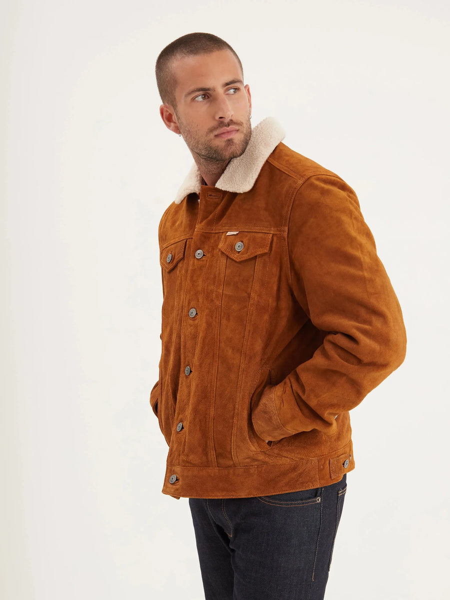 Iron and Resin Open Road Buffalo Jacket — Green / Cognac-IRON AND RESIN-Industrie
