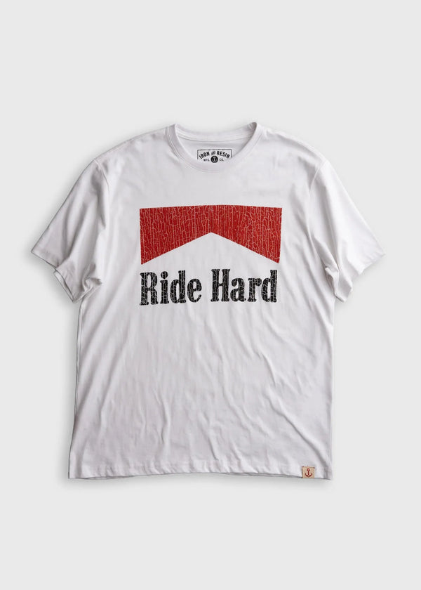 Iron and Resin T-shirt Ride Hard Tee — White