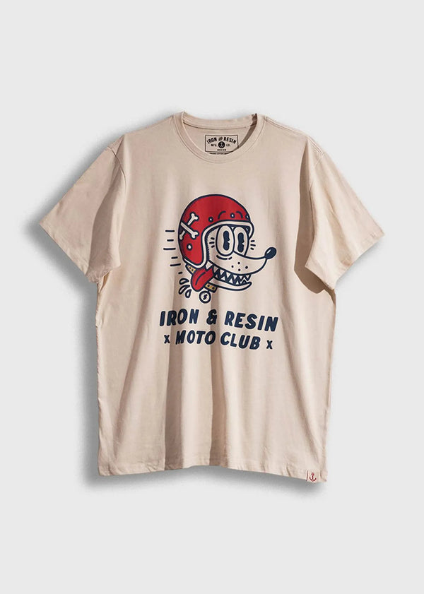 Iron and Resin T-shirt Ruff Riders Tee — Natural