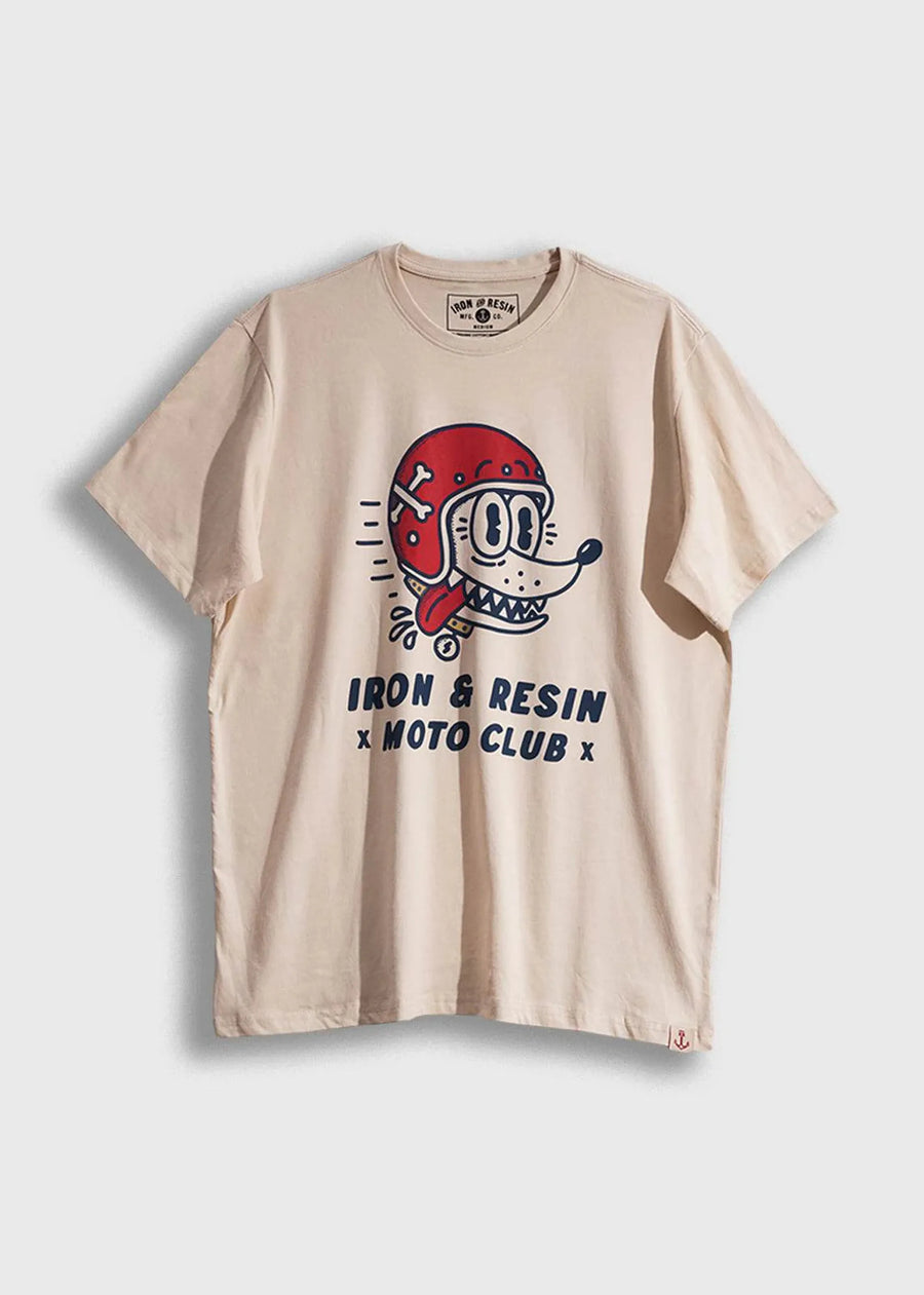 Iron and Resin T-shirt Ruff Riders Tee — Natural