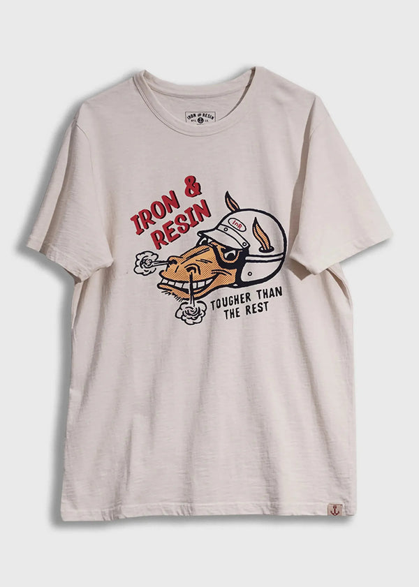 Iron and Resin T-shirt Tougher Than The Rest — Natural