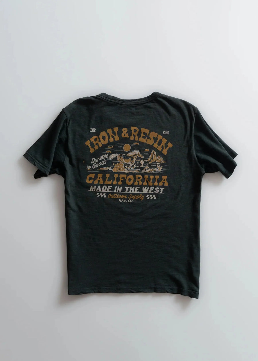 Iron and Resin Western Supply Co T-Shirt — Dark Slate Homme-IRON AND RESIN-Industrie