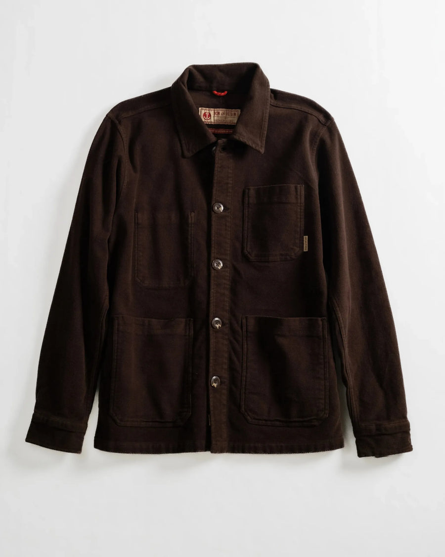 Iron and Resin Worker Moleskin Jacket — Navy / Green / Brown-IRON AND RESIN-Industrie