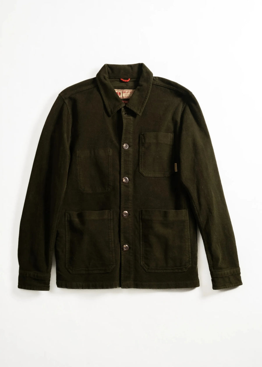 Iron and Resin Worker Moleskin Jacket — Navy / Green / Brown-IRON AND RESIN-Industrie