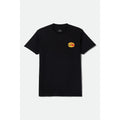 Brixton Mavis T-Shirt Manches Courtes — Black Worn Wash / Robust Red Worn White Homme-BRIXTON-Industrie