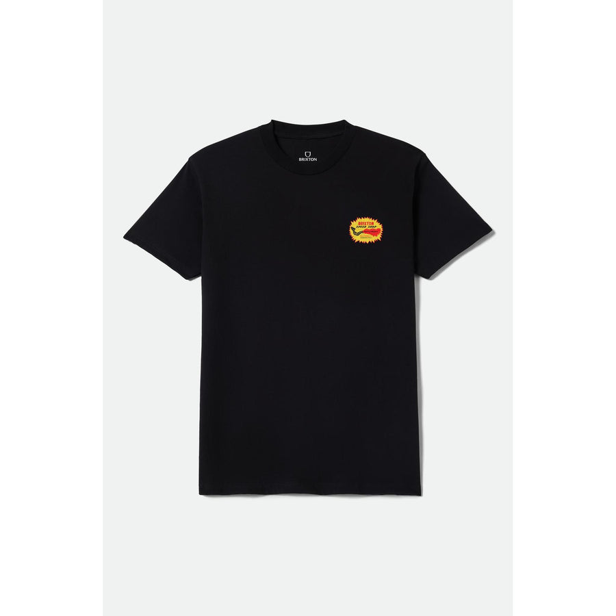 Brixton Mavis T-Shirt Manches Courtes — Black Worn Wash / Robust Red Worn White Homme-BRIXTON-Industrie