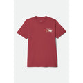 Brixton Mavis T-Shirt — Black Worn Wash / Robust Red Worn / White