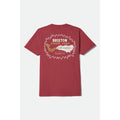 Brixton Mavis T-Shirt Manches Courtes — Black Worn Wash / Robust Red Worn White Homme-BRIXTON-Industrie