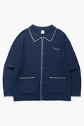 Service Works Cardigan Blanket Stitch — Navy