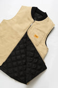 SERVICE WORKS   Padded Work Vest Jacket   Pale Khaki   2