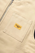 SERVICE WORKS   Padded Work Vest Jacket   Pale Khaki   3