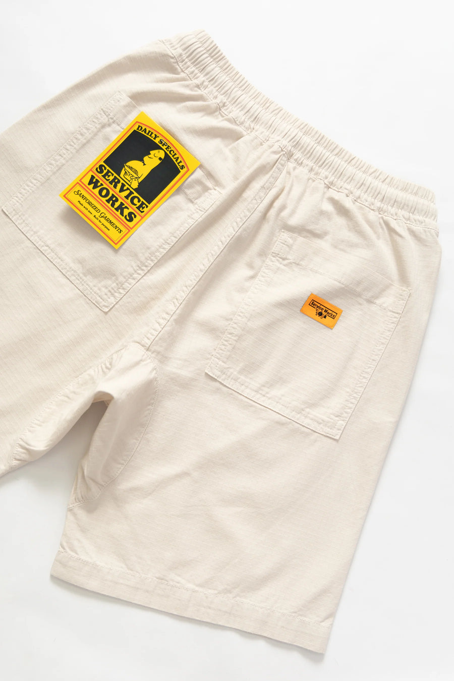 SERVICE WORKS   Ripstop Chef Shorts   Bone   4