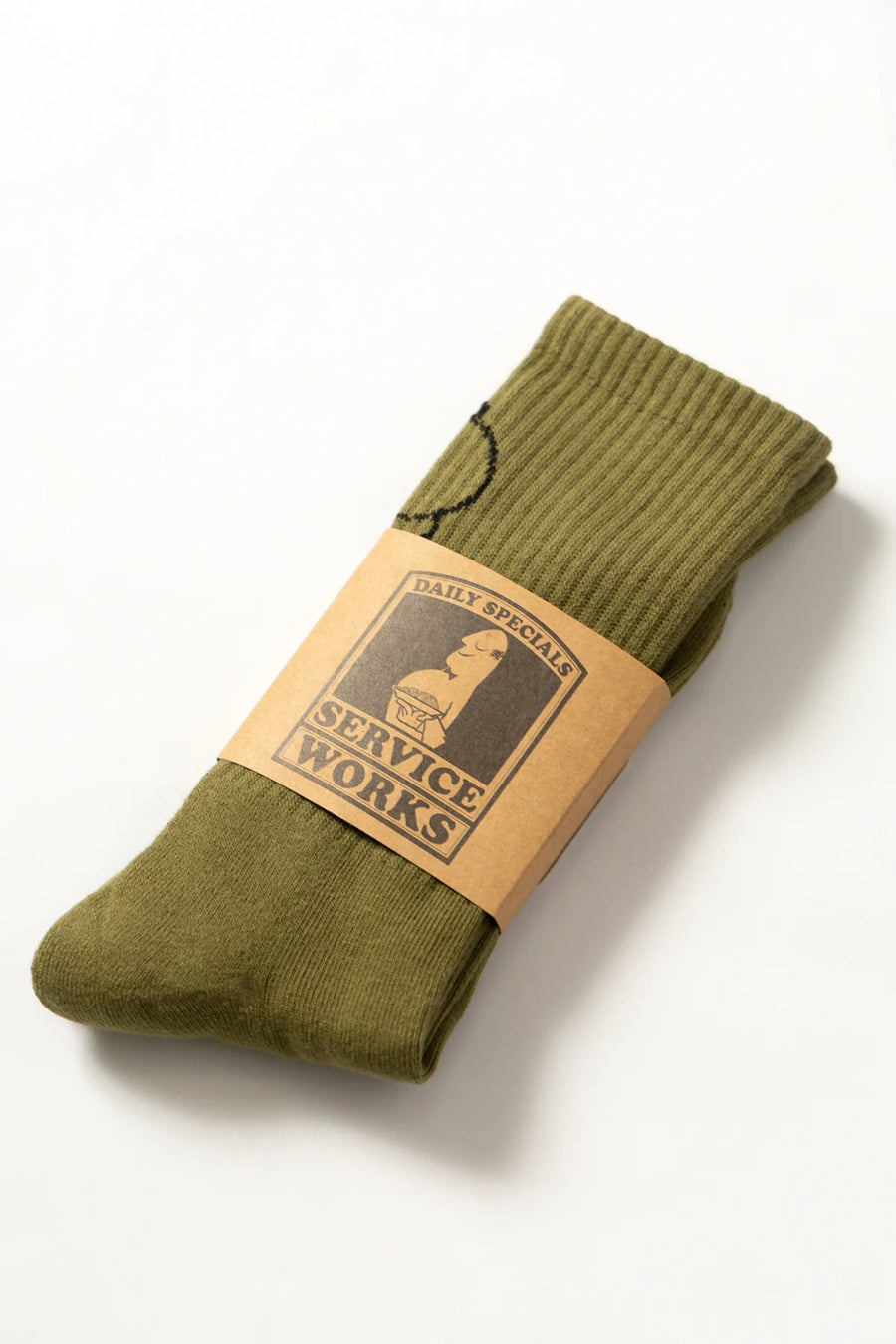 SERVICE WORKS   Salt   Pepper Socks   Olive   5