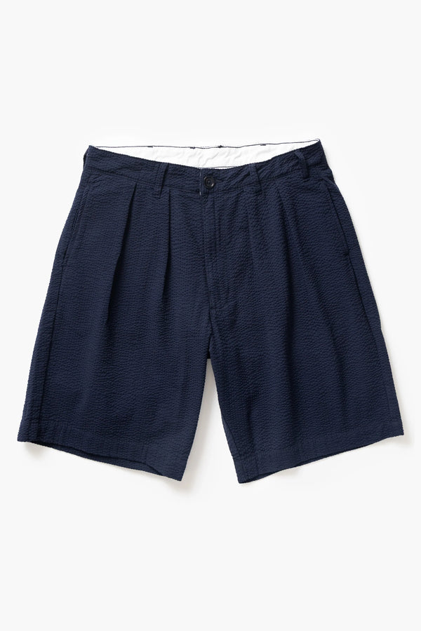 Service Works Short Seersucker Part-Timer — Dark Navy / Sage