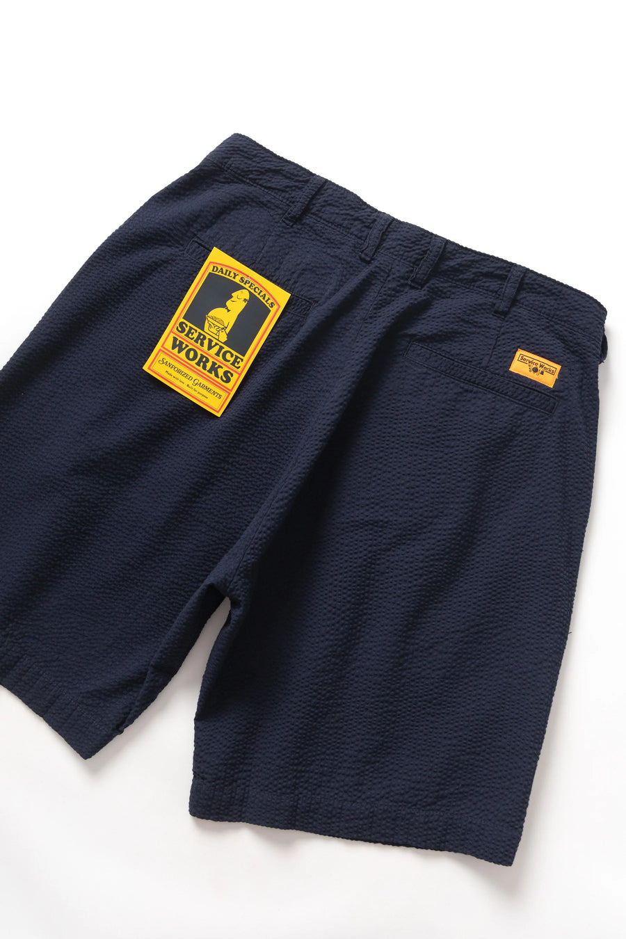 SERVICE WORKS   Seersucker Part Timer Shorts   Dark Navy   4