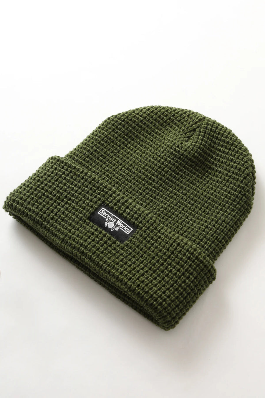 SERVICE WORKS   Waffle Logo Beanie   Olive   2